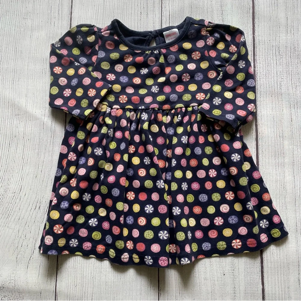Gymboree Candy Shoppe Navy Blue Dress Size 12-18 months